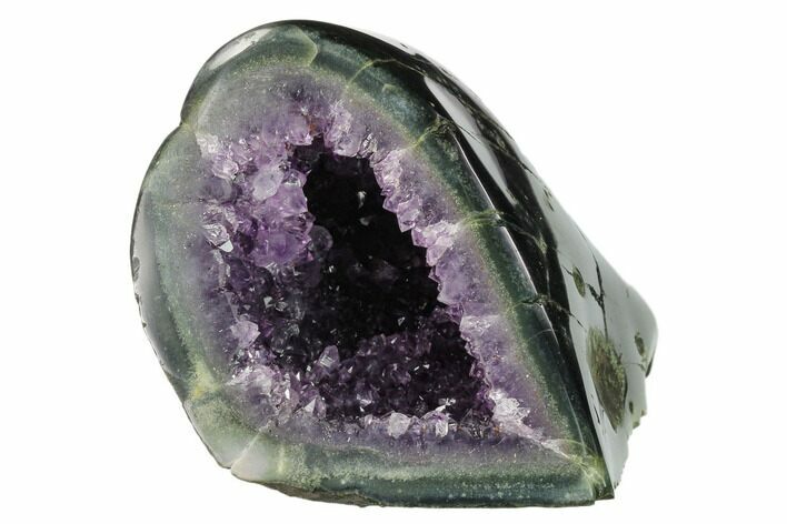 Dark Purple Amethyst Geode With Polished Face - Uruguay #151291